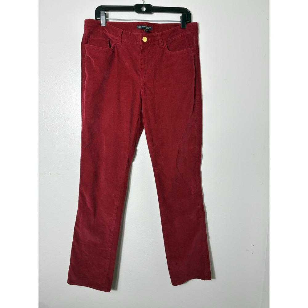 Brooks Brothers Natalie Fit Corduroy Pants Sz 10 Red Old Money Quite Luxury